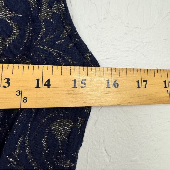 Eva Franco Blue Floral Brocade Peplum Top Women’s S Anthro Y2K Preppy Twee - Picture 3 of 9